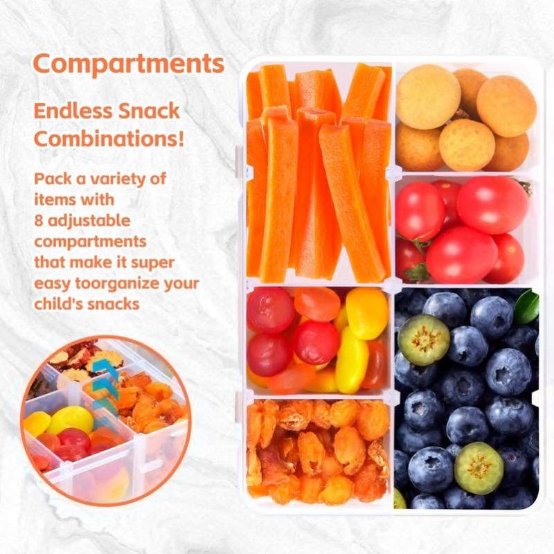 Food Snacks With Iron - Contenitore porta snack a 8 scomparti,