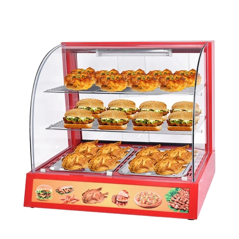 Snacks Food Warmer - Vetrina Riscaldante Elettrica a 3 Livelli
