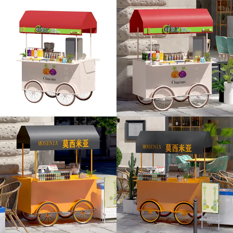 Food Snacks With Iron - Carrello Alimentare Portatile in Ferro Battuto,