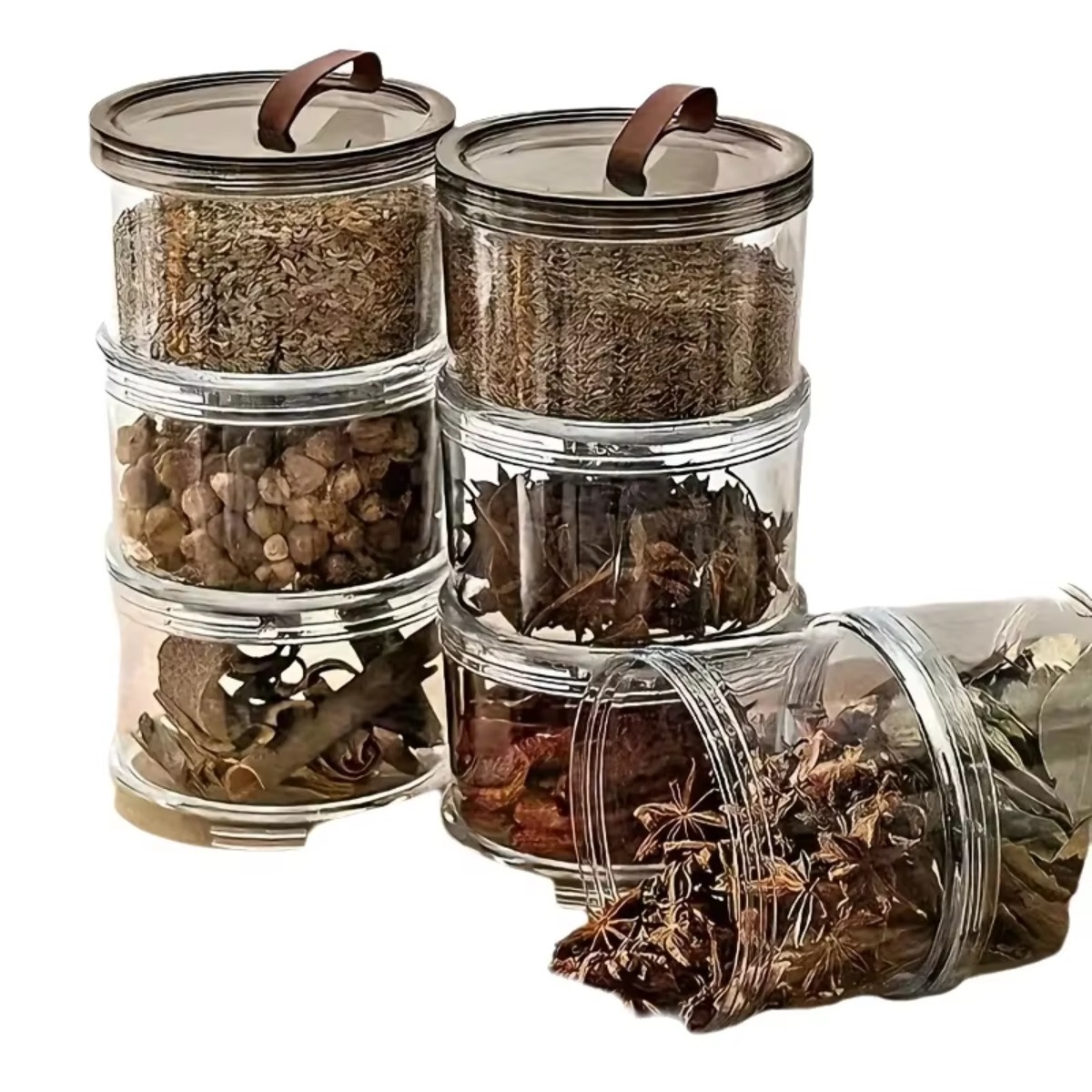 Food Snacks Box - Contenitore per Spezie a 3 Strati