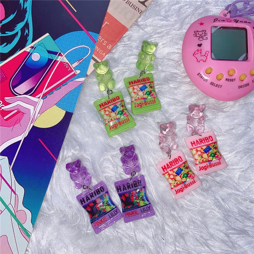 Food E Snacks - Y2K Mini Candy Bear orecchini pendenti