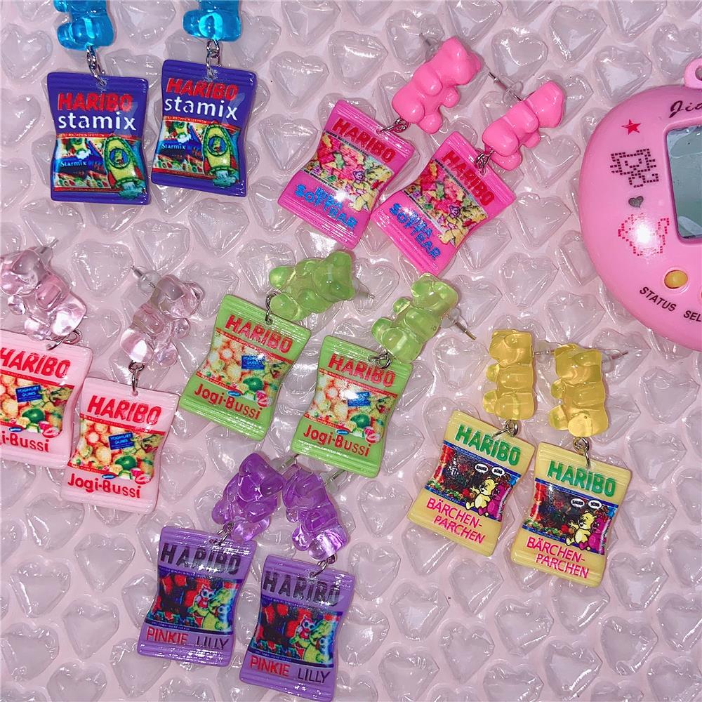 Y2K Mini Candy Bear orecchini  - Food E Snacks recensione e prezzo