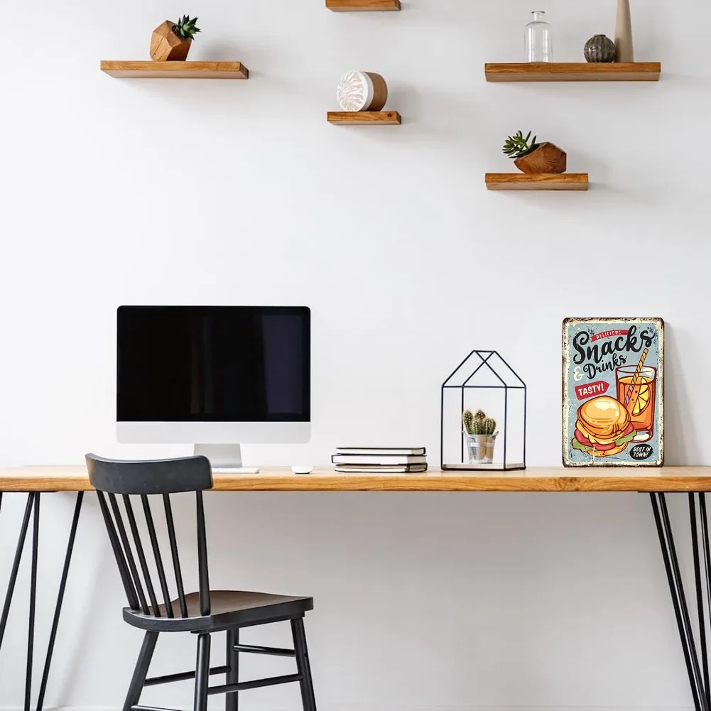 Targa in metallo per alimenti  - Food Snacks With Iron recensione e prezzo